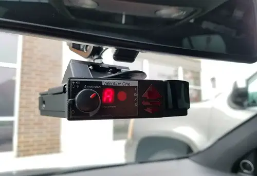 Valentine One Radar Detector In Car